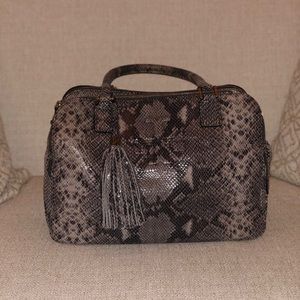 Tory Burch Snake Skin Embossed Satchel